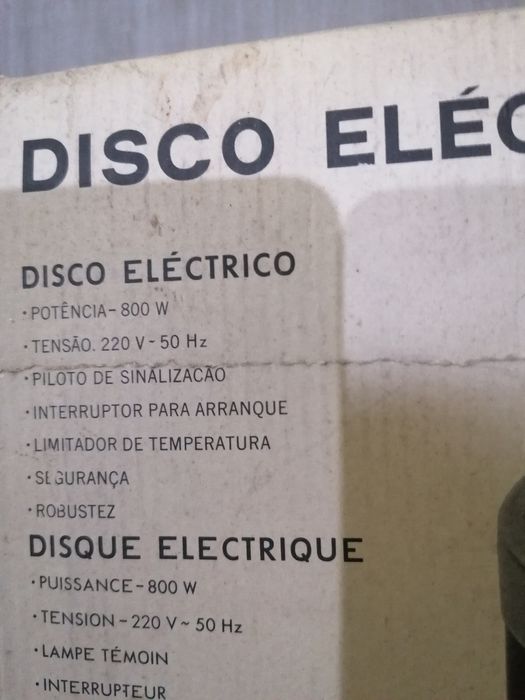 DISCO eléctrico NOVO sem USO - fabrico nacional 
NOVO sem uso