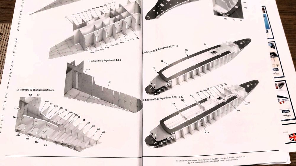 TS Hamburg - niemiecki model kartonowy wycieczkowca