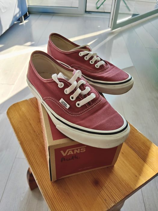 Buty Vans Authentic 37 Bordowe Unisex Damskie Męskie