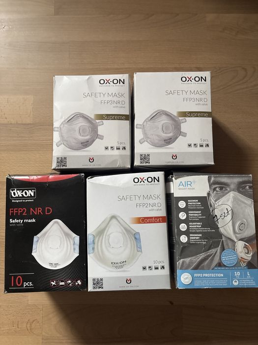 27 szt maski FFP2, 10 szt FFP3
