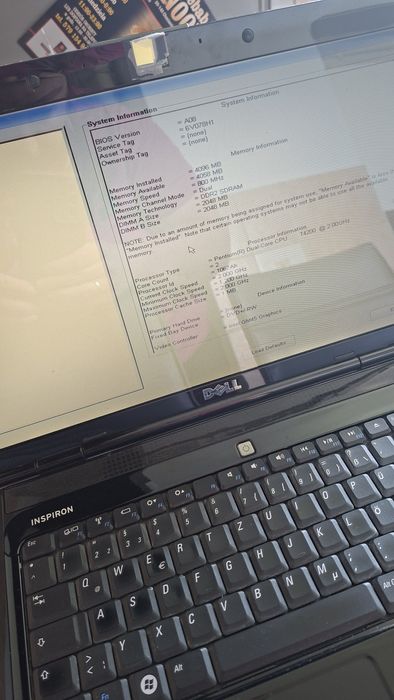 Laptop  dell inspiron 1545 z ładowarką
