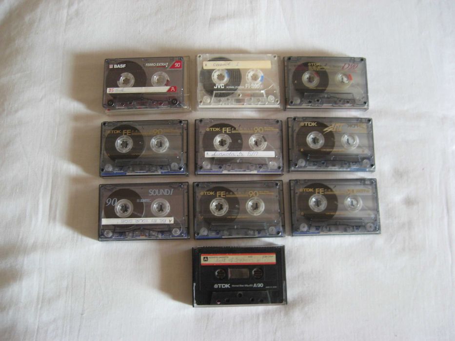 Аудиокассеты TDK FE-90 JVC F1-S90,BASF Ferro Exstra I
