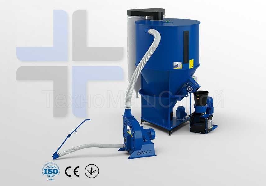 Лінія гранулювання BRIKO-600 (Kraft-7 + КС-600 + ОГП-200)