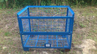 Skrzyniopaleta, koszopaleta, paleta metalowa, Gitterbox, kosz