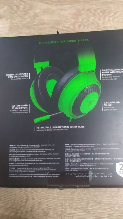 Наушники Razer Kraken Multi Platform Green полной комплектацией (ТОРГ)