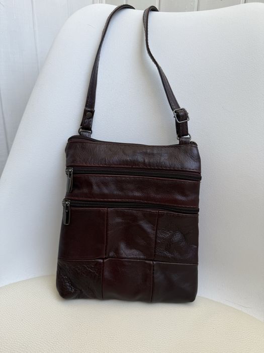 Сумка через плече, барсетка Lorenz Accessories, шкіряна, унісекс
