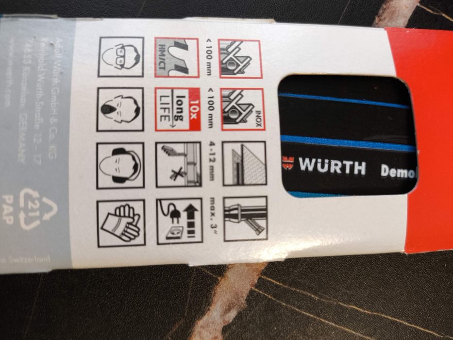 Würth 3 brzeszczoty do piły szablastej