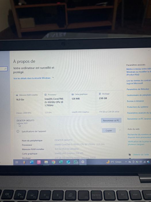 Portátil Dell Latitude 5420