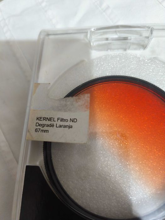 filtro de lente degradê laranja Kernel de 67mm