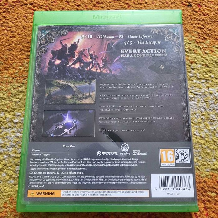 Pillars of Eternity Complete Edition Xbox ONE PL, Skup/Sprzedaż