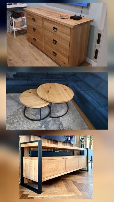 Stół Dębowy na Wymiar - prawdziwe drewno, solidne wykonanie