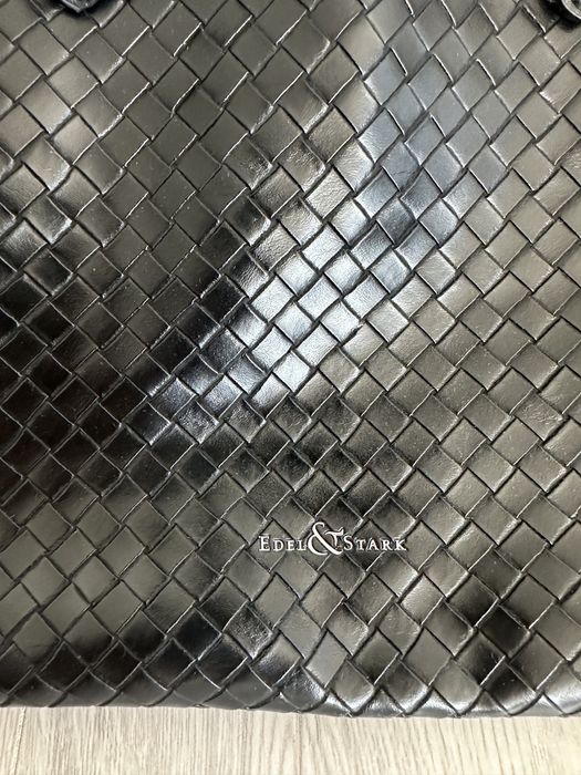 Сумка плетена чорна під botega veneta