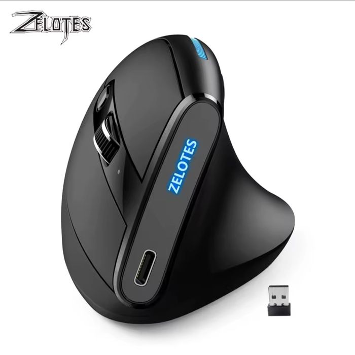 Mysz Bezprzewodowa gamingowa ergonomiczna pionowa z podświetlaniem