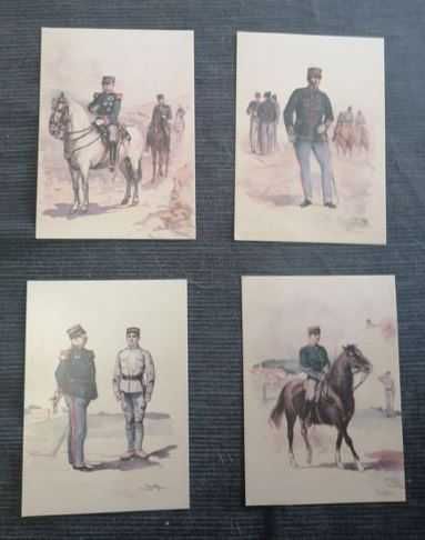 27 Postais de Uniformes Militares Portugueses