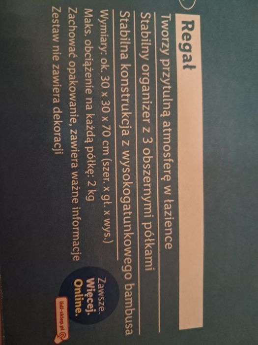 Trzypoziomowy połka bambusowa stojąca