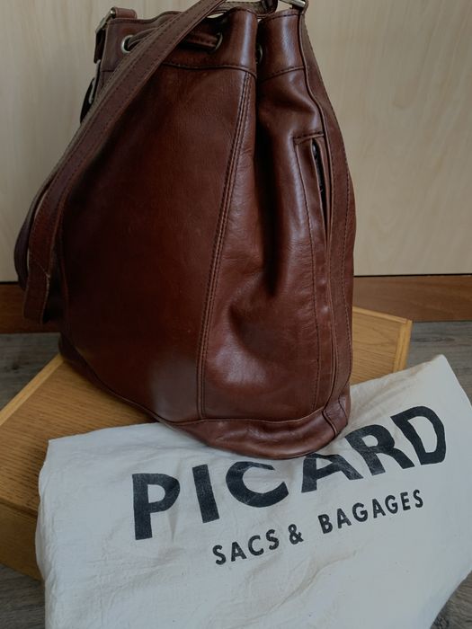 Кожаная сумка на затяжке picard