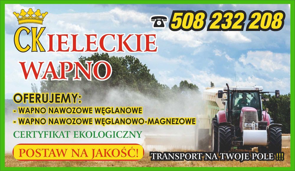 Wapno nawozowe dobrze zmielone DOTACJE ŁÓÐZKIE !!!