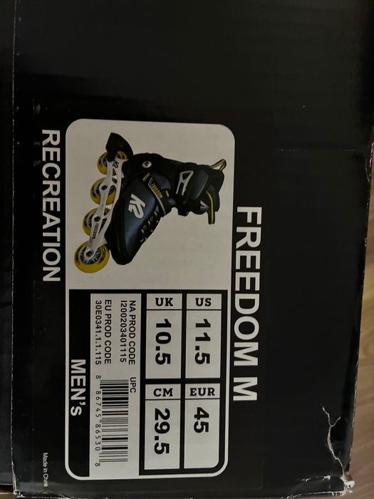 Rolki męskie K2 Freedom Alu 80 rozmiar 45