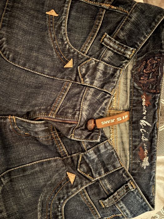 Вінтажні джинси his jeans bootcut низька посадка