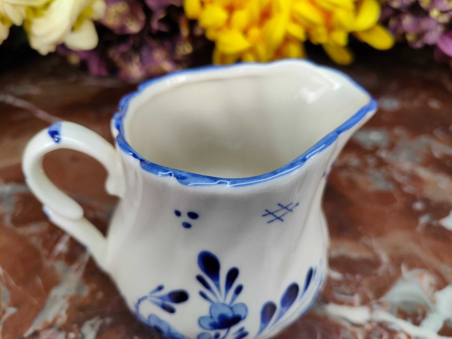 Ręcznie malowany duży mlecznik / dzbanuszek - 280 ml - Delft Blue