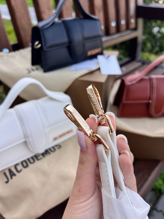 Сумка Jacquemus, біла, чорна шкіра — zdjęcie 3