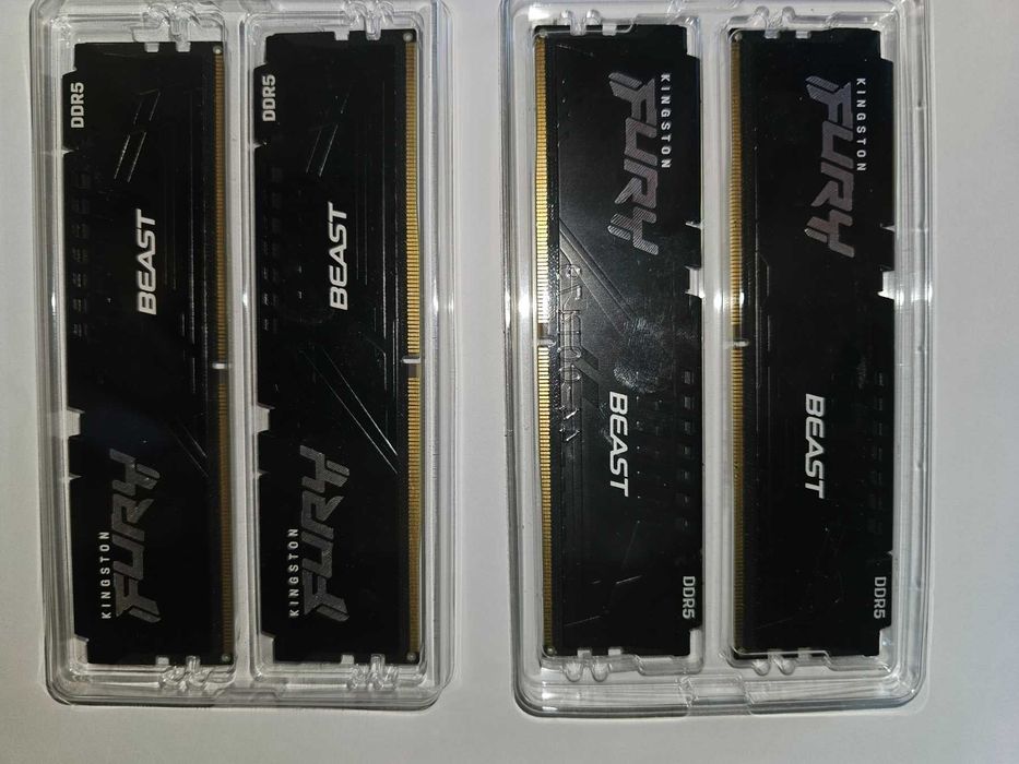 Memória RAM 64Gb DDR5 Kingston Fury Beast Black 5600MHz 4x16GB para Computador