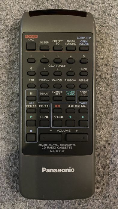 Пульт дистанційного керування Panasonic, Technics