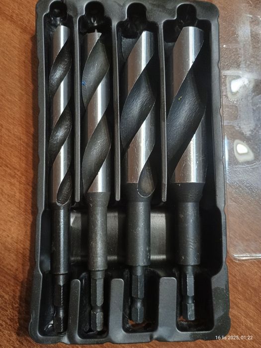 4x wiertła kręte ze szpicem centrującym Parkside