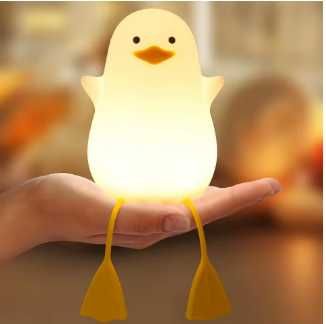 Качка.Силіконовий нічник.Іграшка.Є таймер.Світильник.