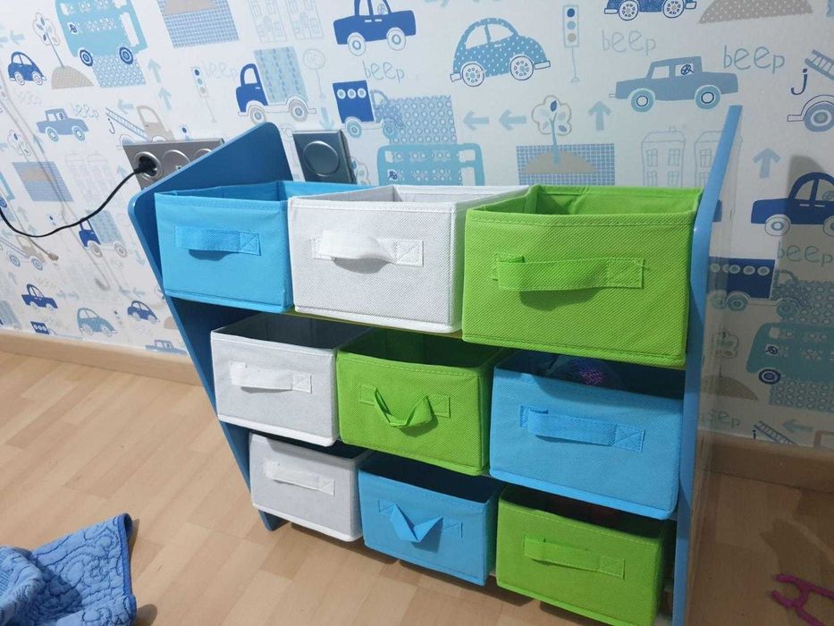 Prateleira infantil marca Kesper com 9 Cestos | NOVA
