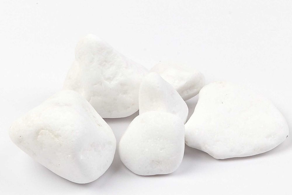 Kamień śnieżnobiały Thassos biały otoczak 20 kg 1-3 i 3-6 cm grecki