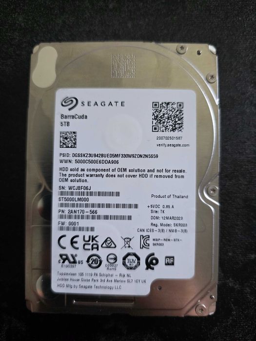 Dysk Seagate 5tb 2,5` SATA
