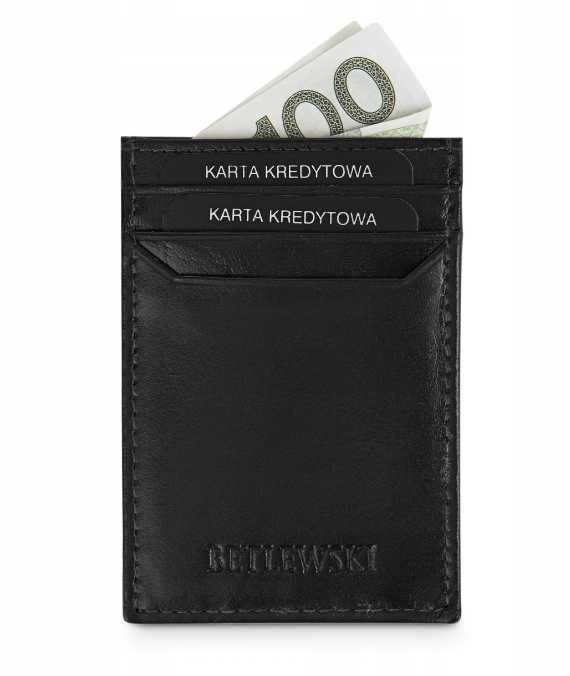 Betlewski etui na dokumenty BESA-BF-23 CZARNY skóra naturalna ttst1235