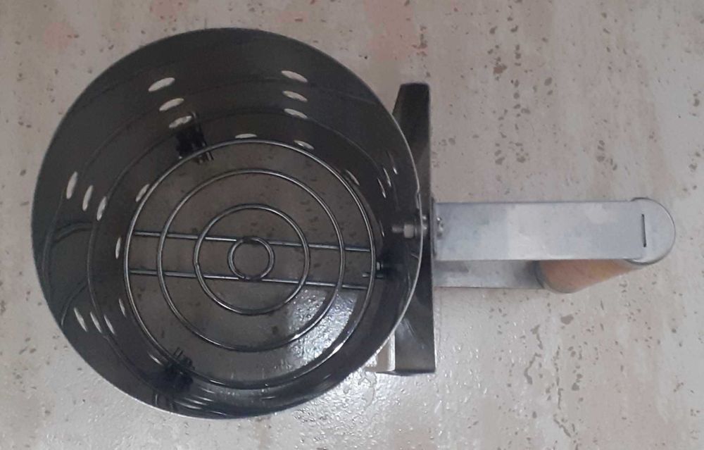 Assador grande em aço inox p/assar castanhas