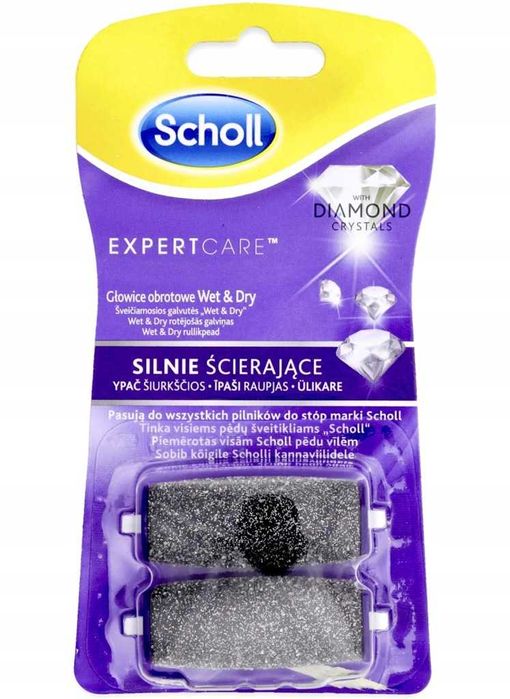 Głowice ścieralne Scholl Velvet Smooth Wet&Dry 2 sztuki