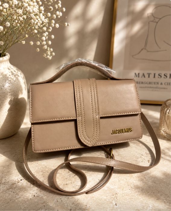 Сумочка JACQUEMUS 24 cm чорний білий беж
