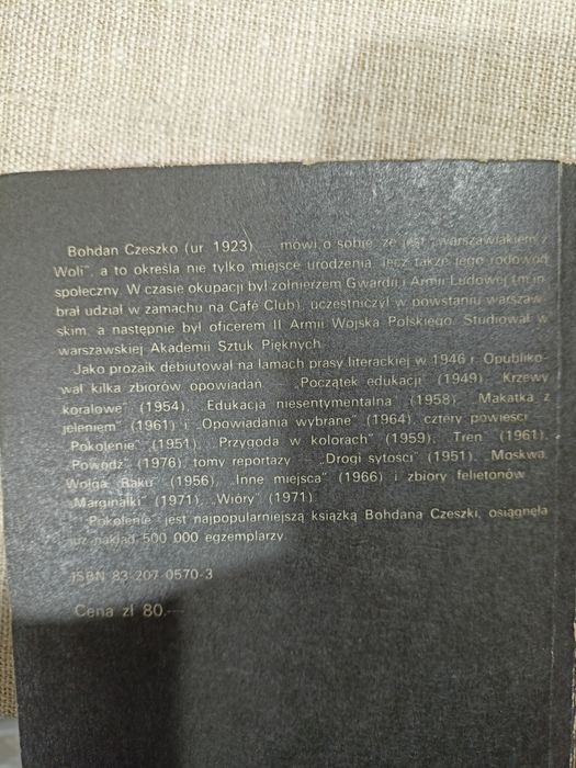 Pokolenie, Bohdan Czeszko 1951