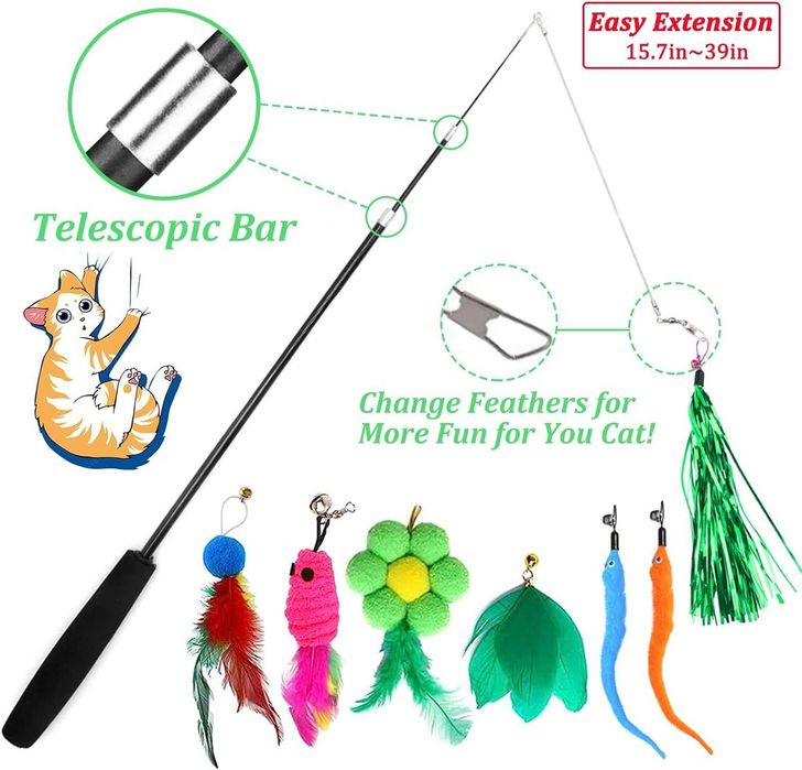 Kit brinquedos para gato túnel rato peixe bolas sinos [38 peças] NOVO