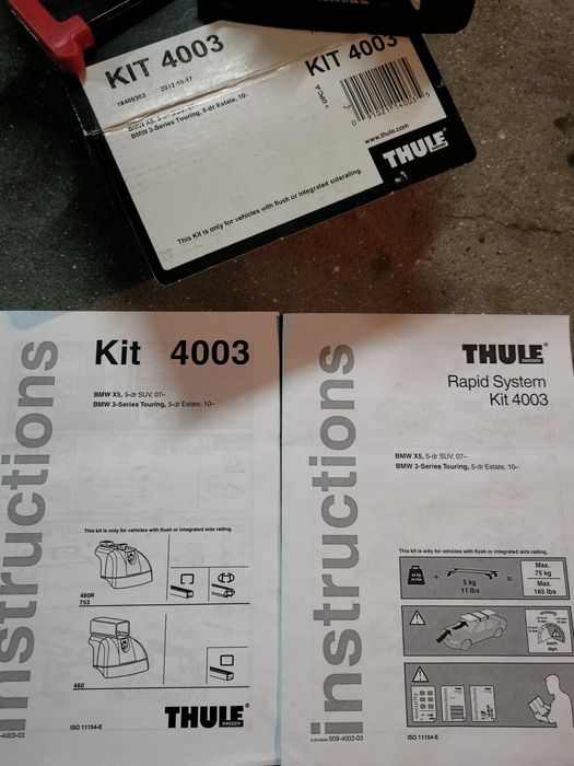 Vendo THULE Kit 4003 / 184003, em estado de NOVO