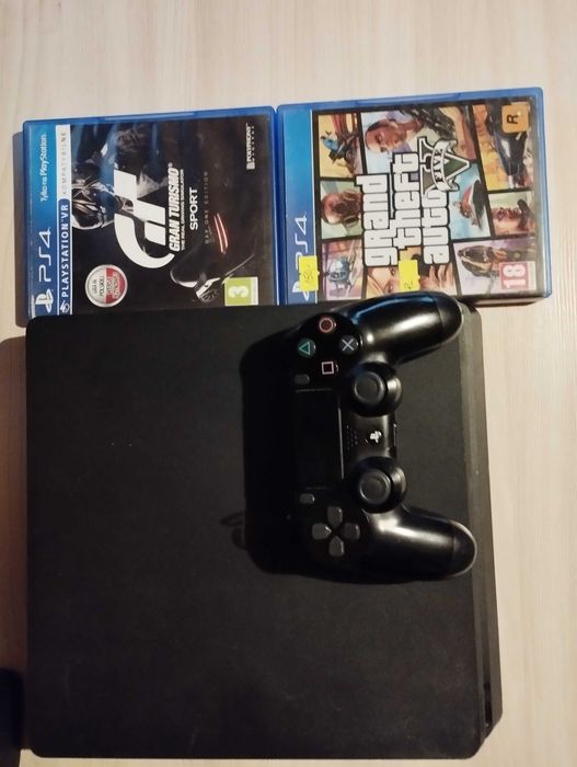sprzedam ps4 slim z grami wszystko co na zdjęciu
