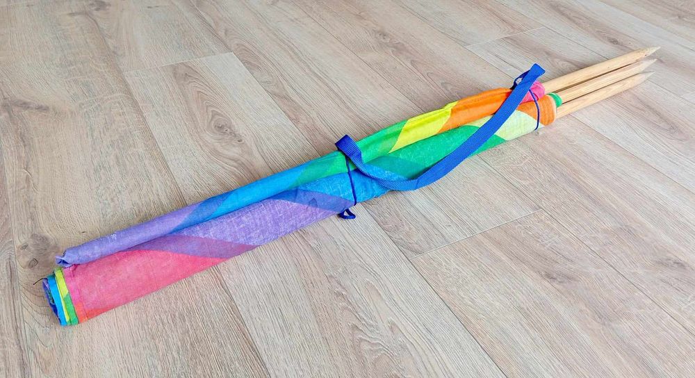 Parawan plażowy flaga tęczowa