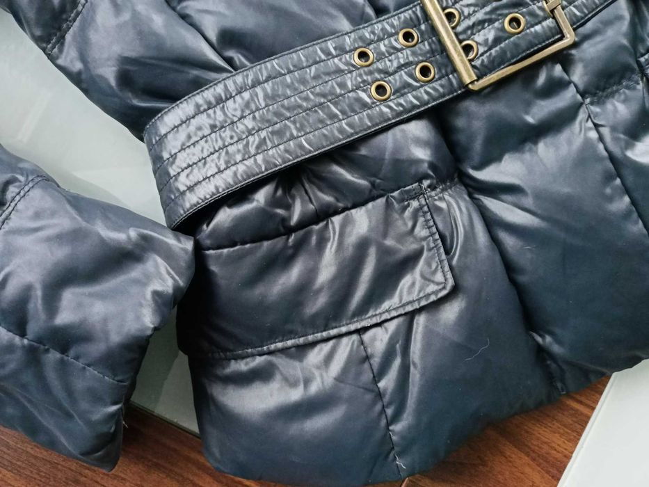 Max Mara puchowa kurtka z paskiem 34