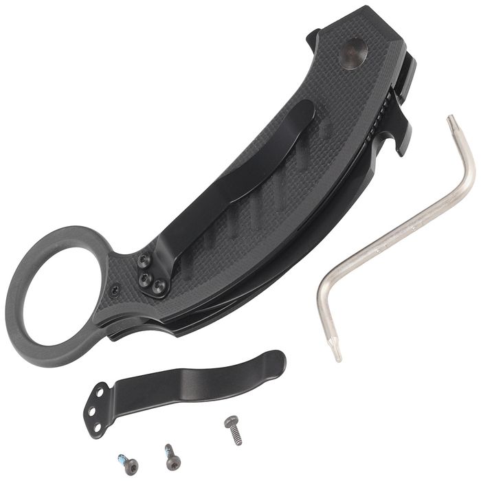 Nóż FOX PikAL / Karambit Black G10, Black Idroglider N690Co by Giuliano Ron (FX-826)