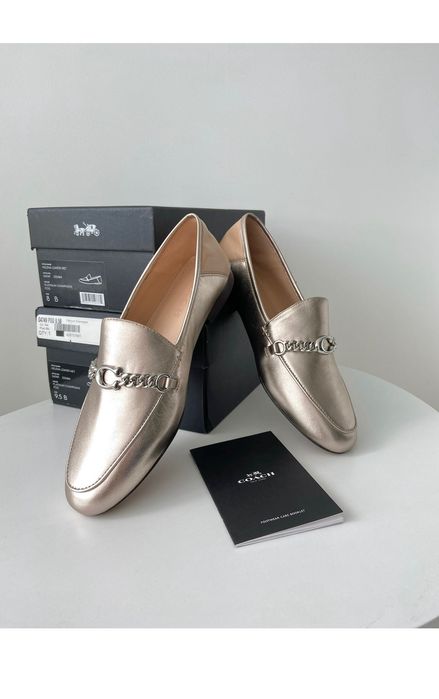 Жіночі лофери COACH оригінал коач Женские кожаные лоферы оригинал коуч