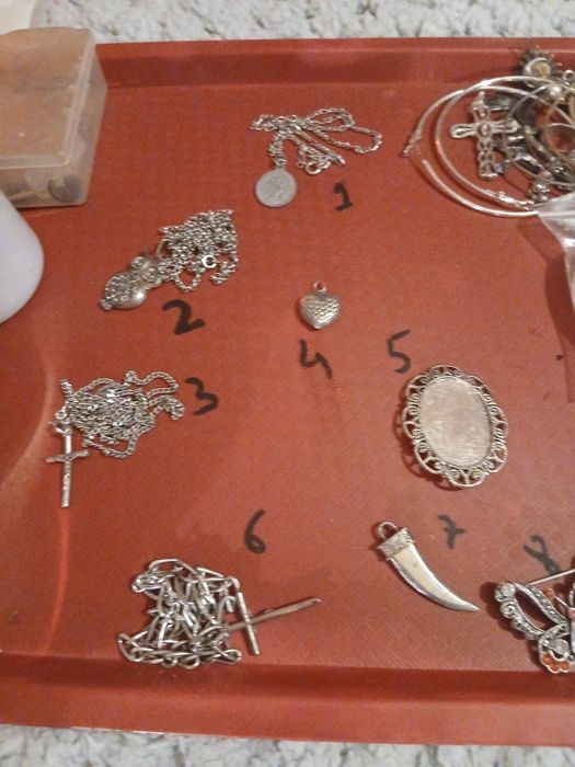 Fios e outros artigos em Prata de lei