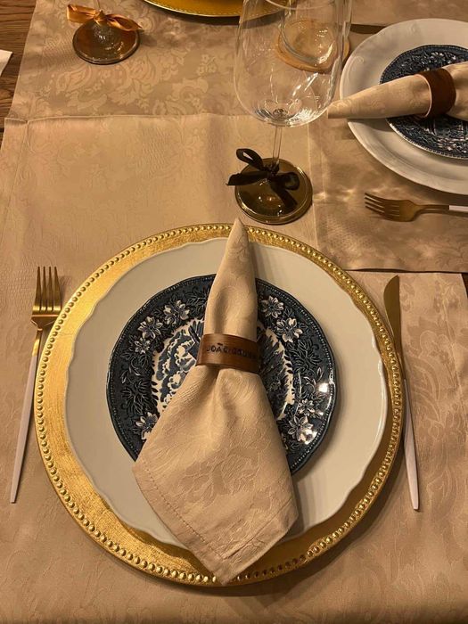 NATAL - Argolas para guardanapos em couro personalizadas