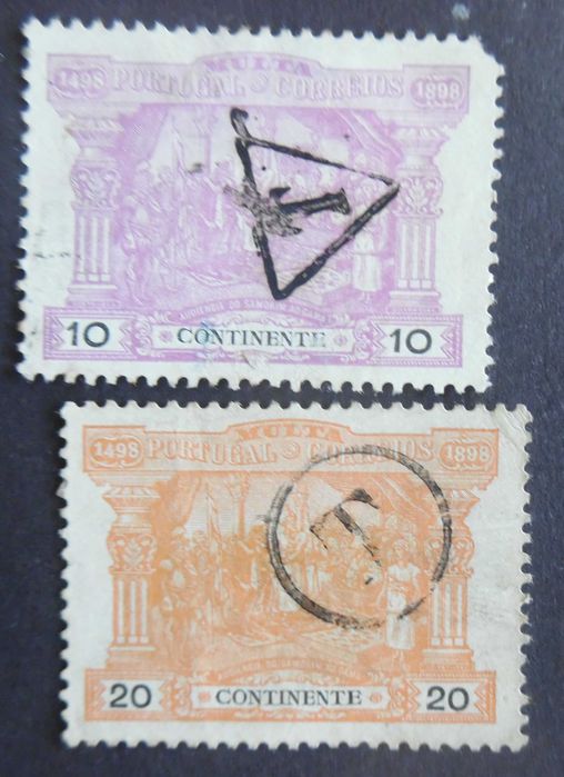 Selos Portugal 1898-Caminho India Porteado nºs 1 e 2 usados