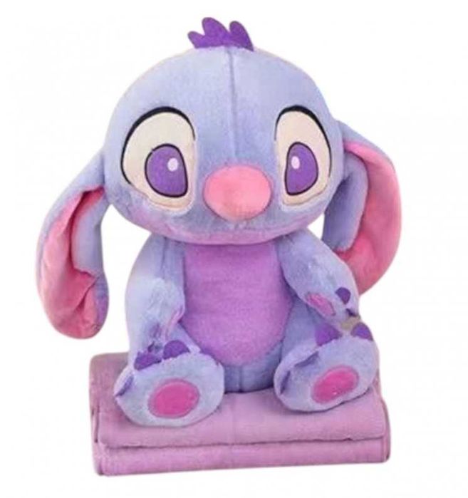 Стіч плед подушка іграшка 3 в 1 Плюшевий друг Стіч з каченям 40 см