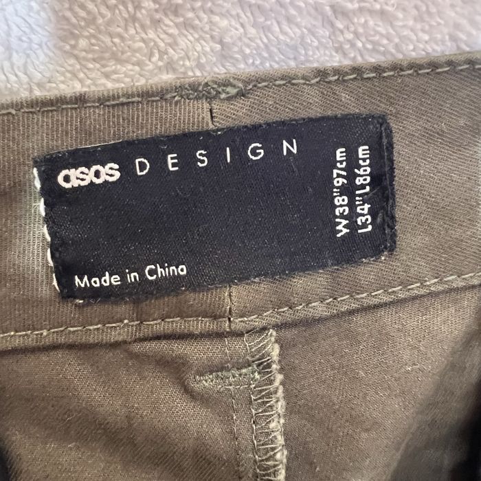 ASOS Design Oversized Tapered Trousers Green штани