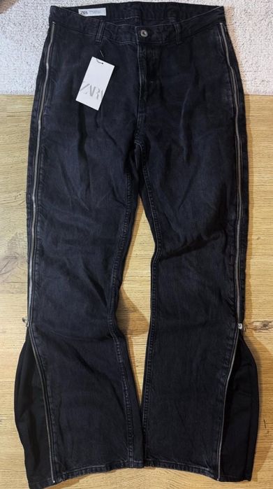 Zip Zara flared jeans клеш кльош джинси